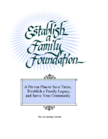 TSI BookletEstablish a Family Foundation